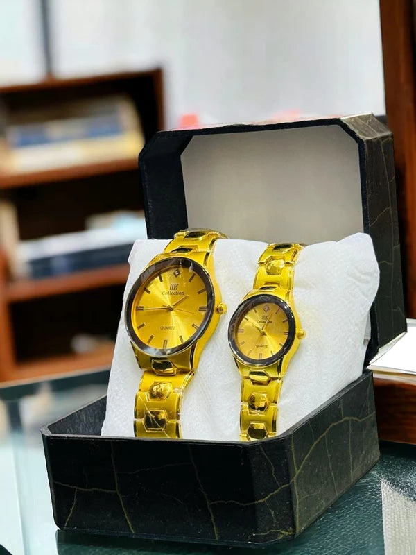 Couple Wrist Watch Two Tone