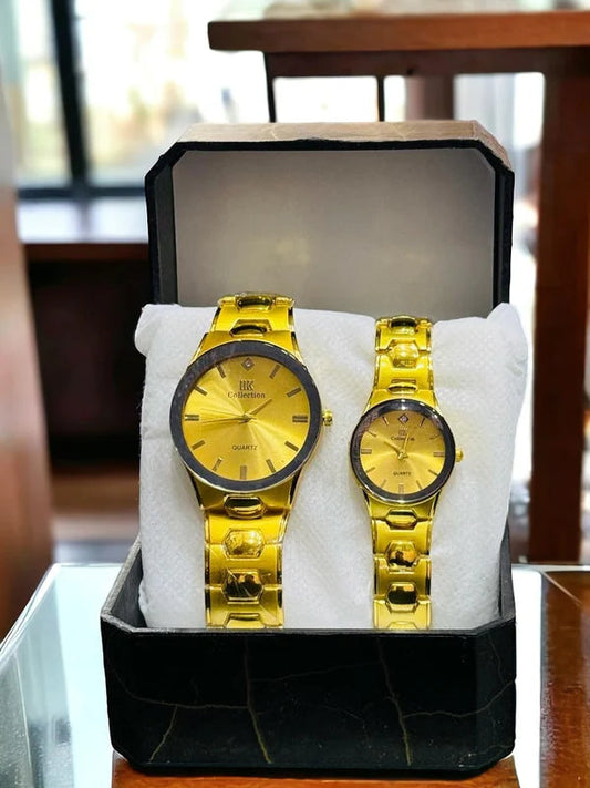 Couple Wrist Watch Two Tone